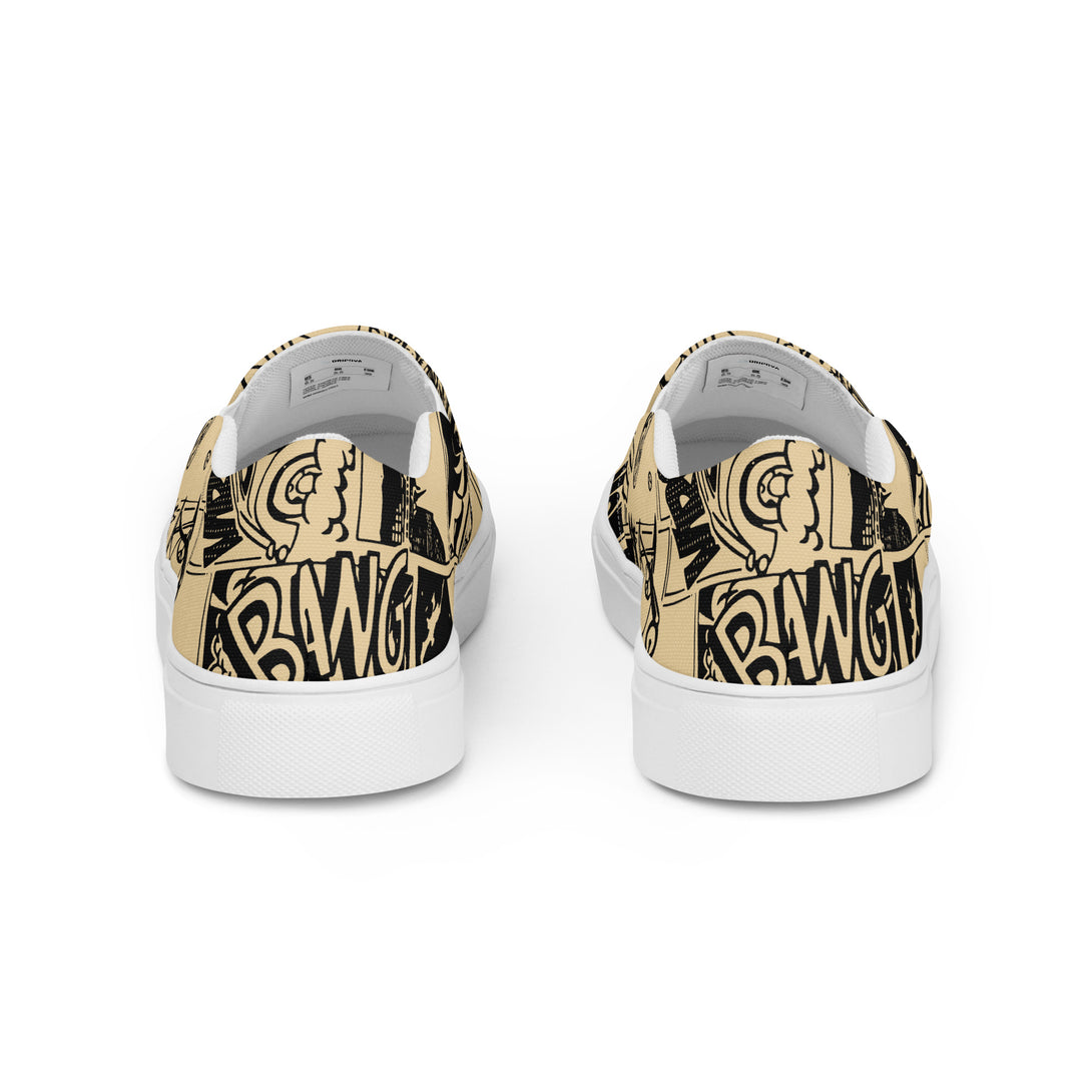 Comic Bang Slip-On Canvas Shoes