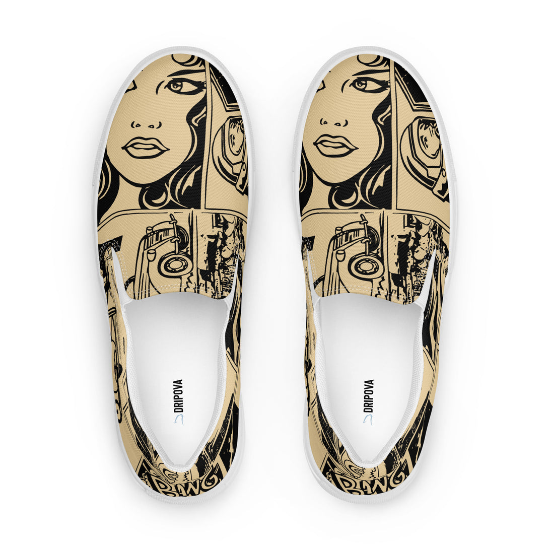 Comic Bang Slip-On Canvas Shoes
