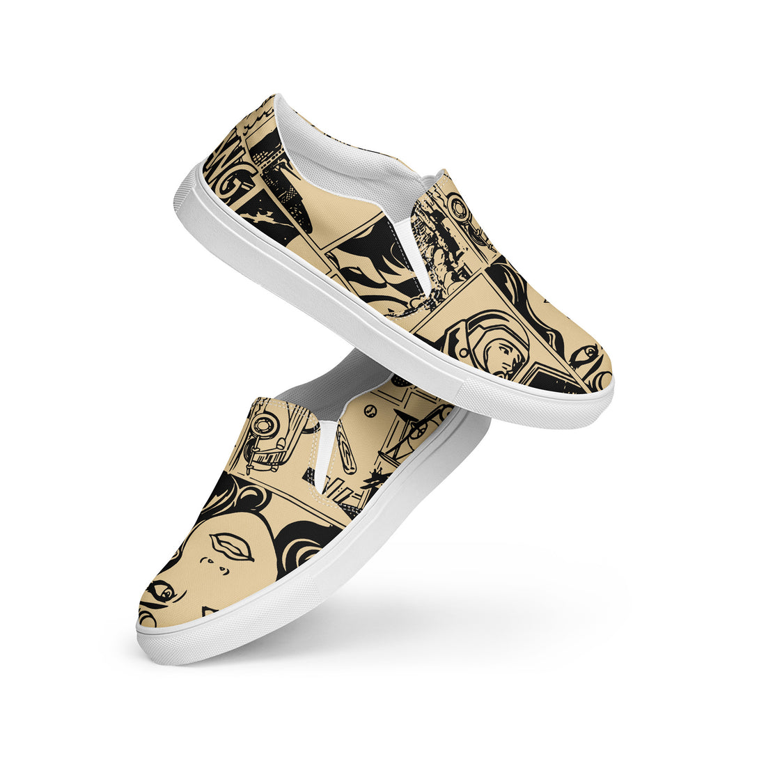 Comic Bang Slip-On Canvas Shoes