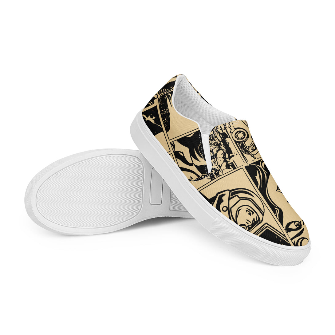 Comic Bang Slip-On Canvas Shoes