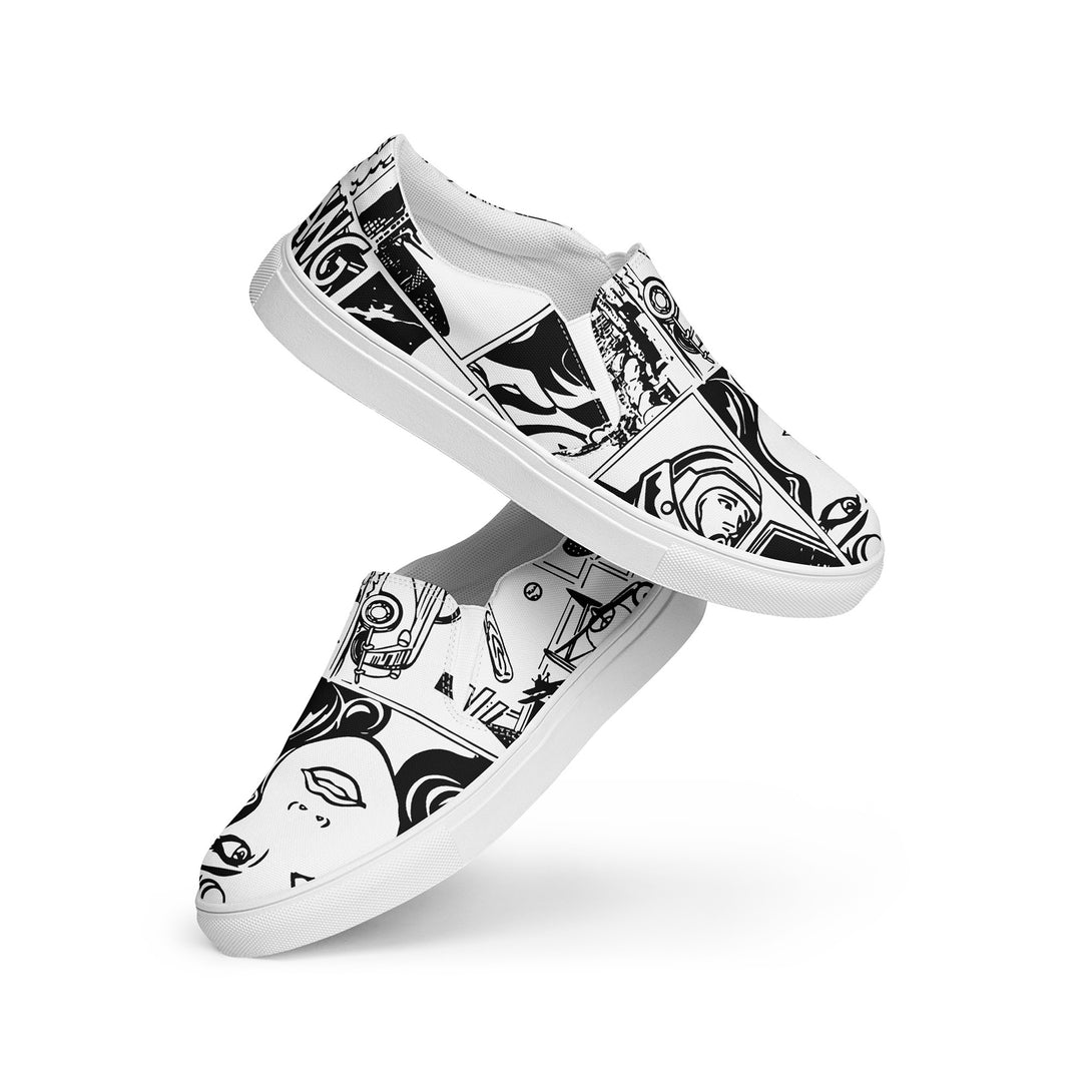 Comic Bang Slip-On Canvas Shoes