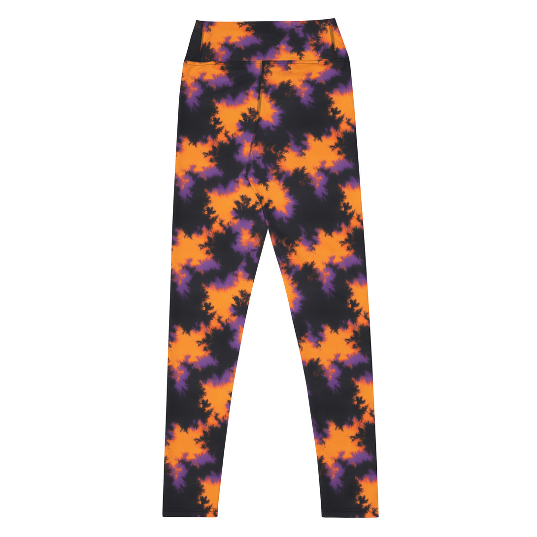 Cosmic Flame Tie Dye Pattern Yoga Leggings