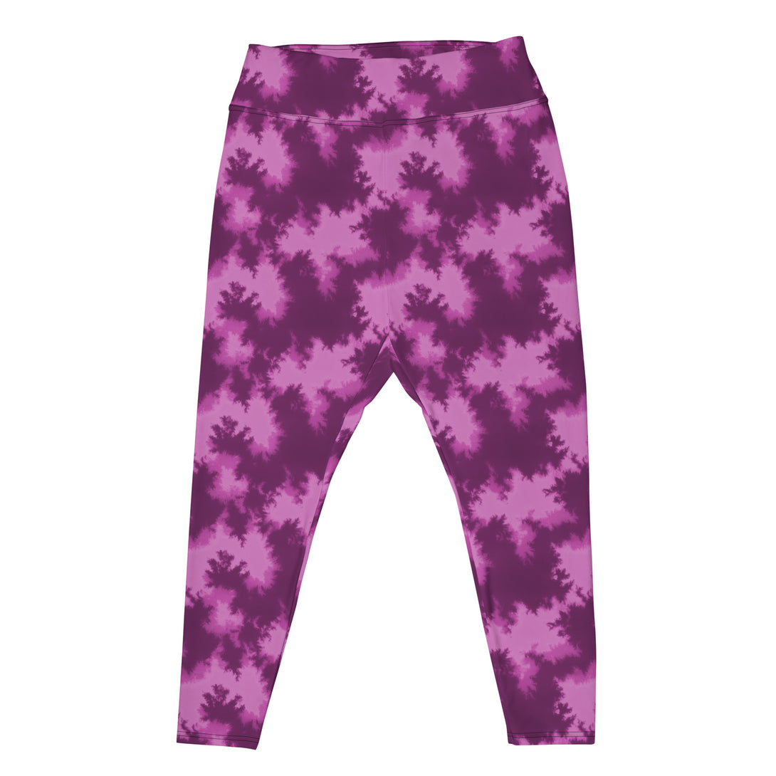 Cosmic Flame Tie Dye Pattern Plus Size Leggings
