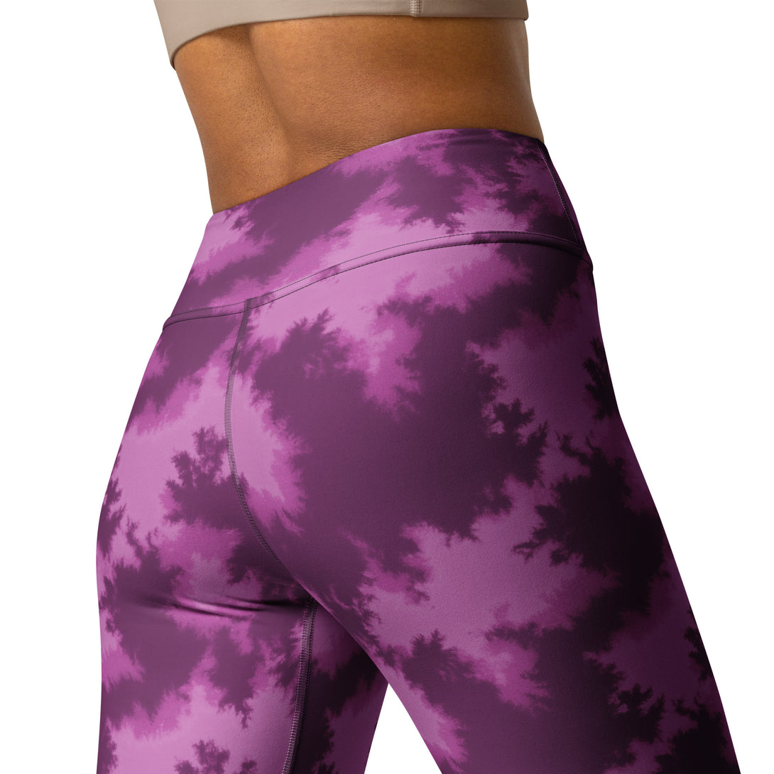 Cosmic Flame Tie Dye Pattern Yoga Leggings