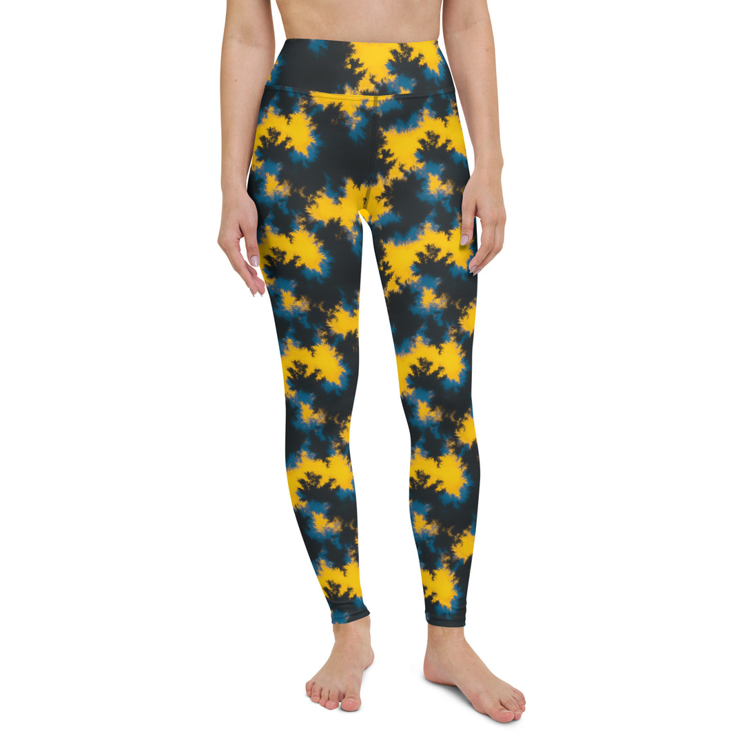 Cosmic Flame Tie Dye Pattern Yoga Leggings