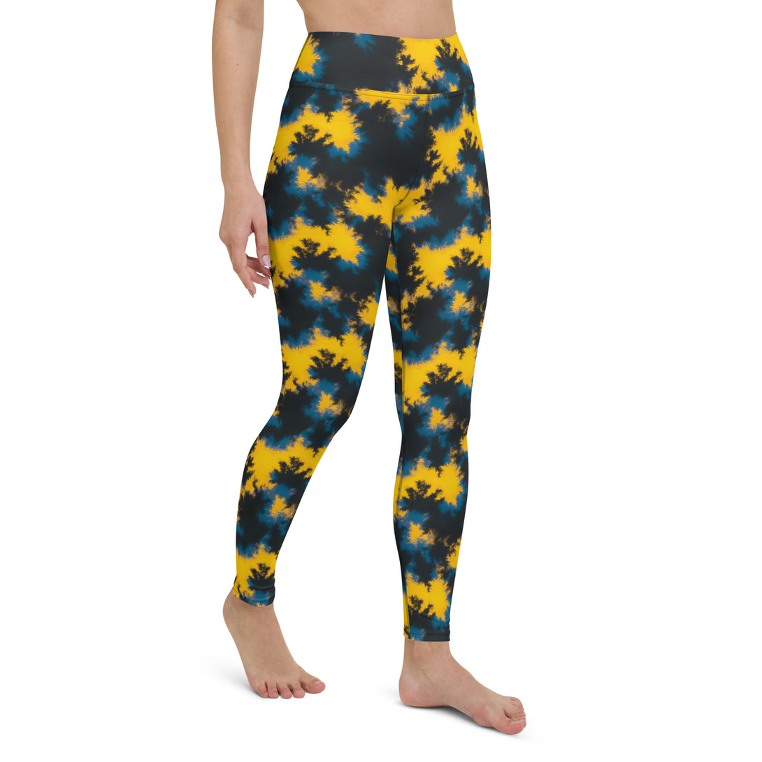 Cosmic Flame Tie Dye Pattern Yoga Leggings