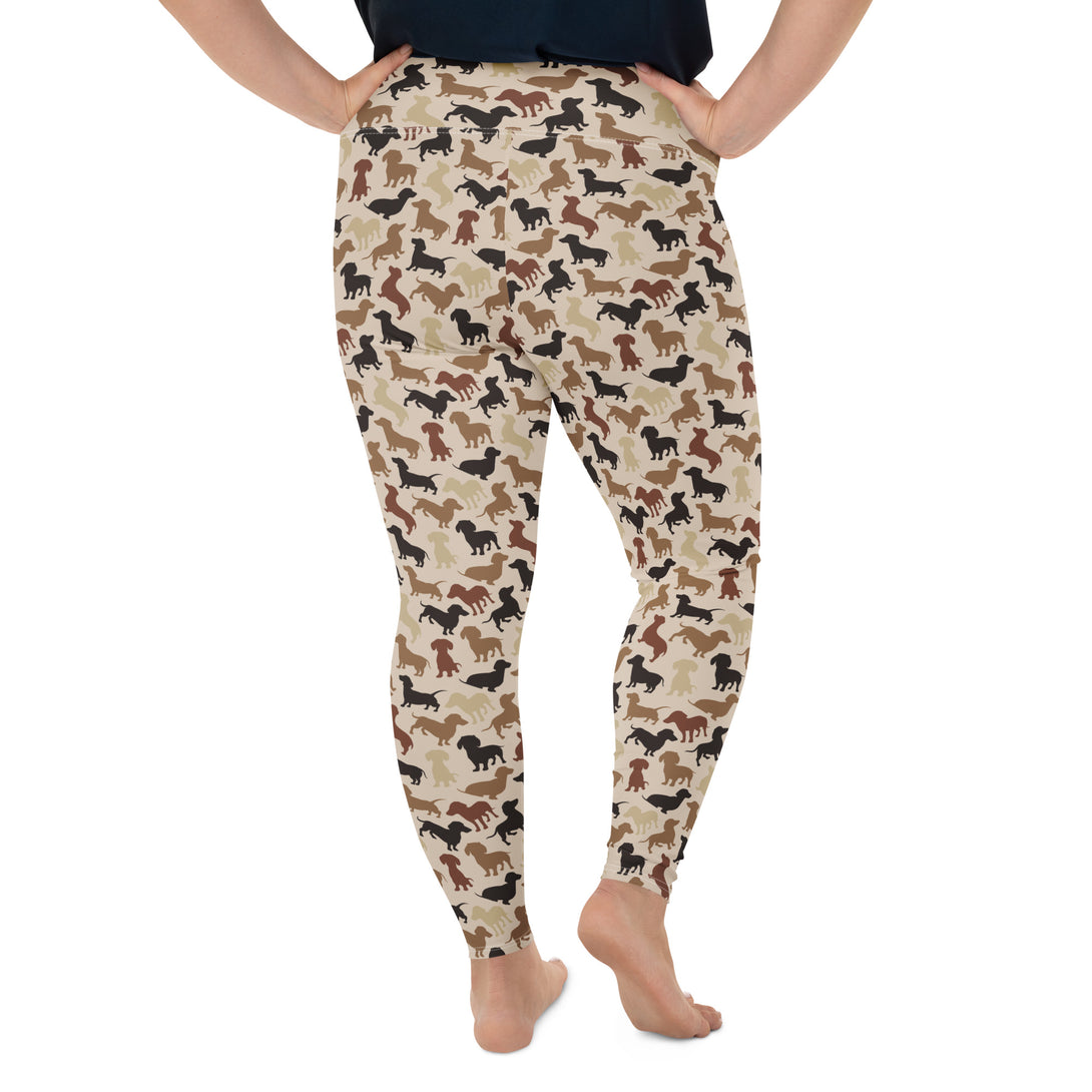 Dachshund Patrol Camo Plus Size Leggings
