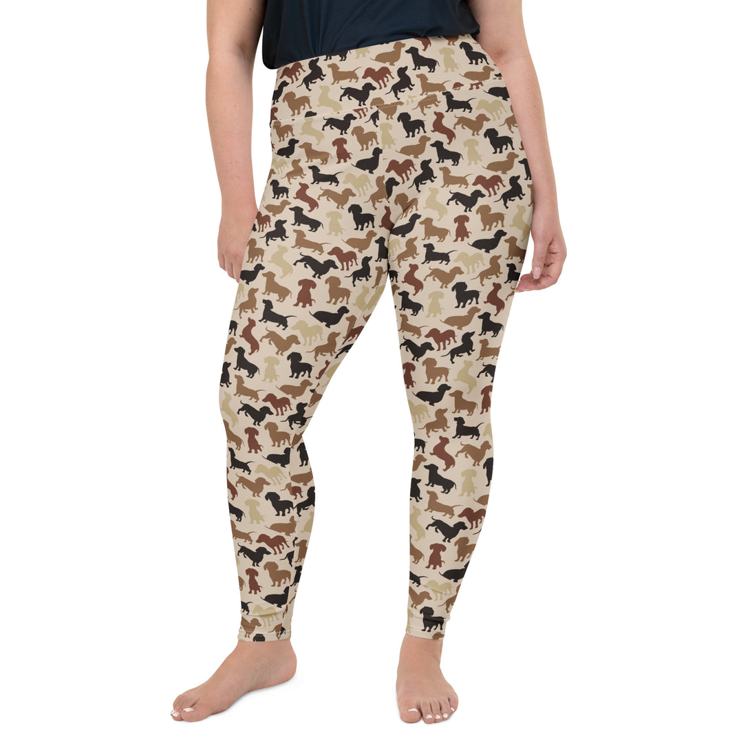 Dachshund Patrol Camo Plus Size Leggings