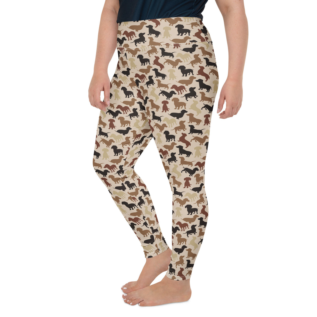 Dachshund Patrol Camo Plus Size Leggings