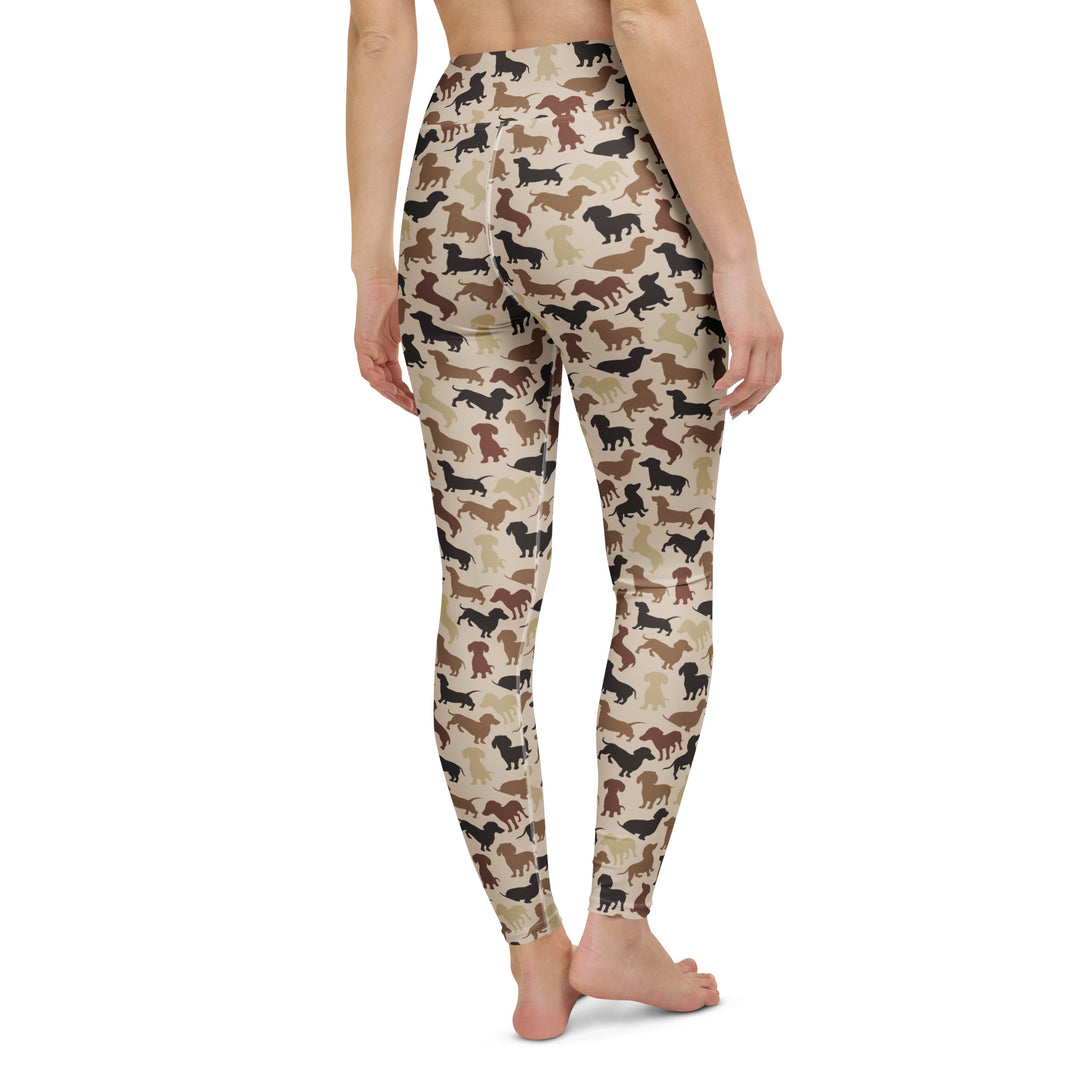 Dachshund Patrol Camo Yoga Leggings