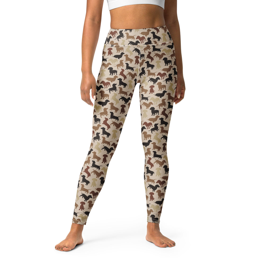 Dachshund Patrol Camo Yoga Leggings