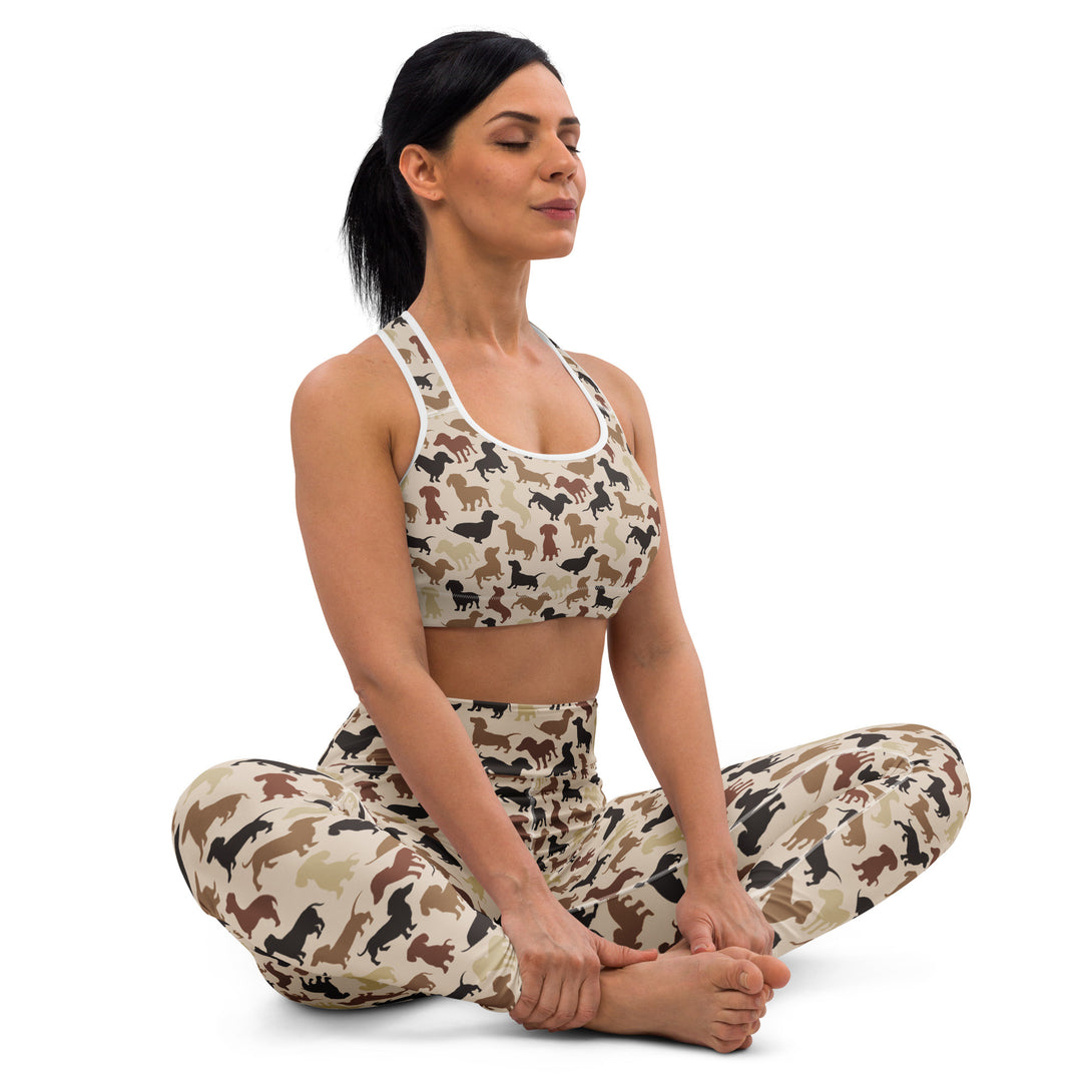 Dachshund Patrol Camo Yoga Leggings