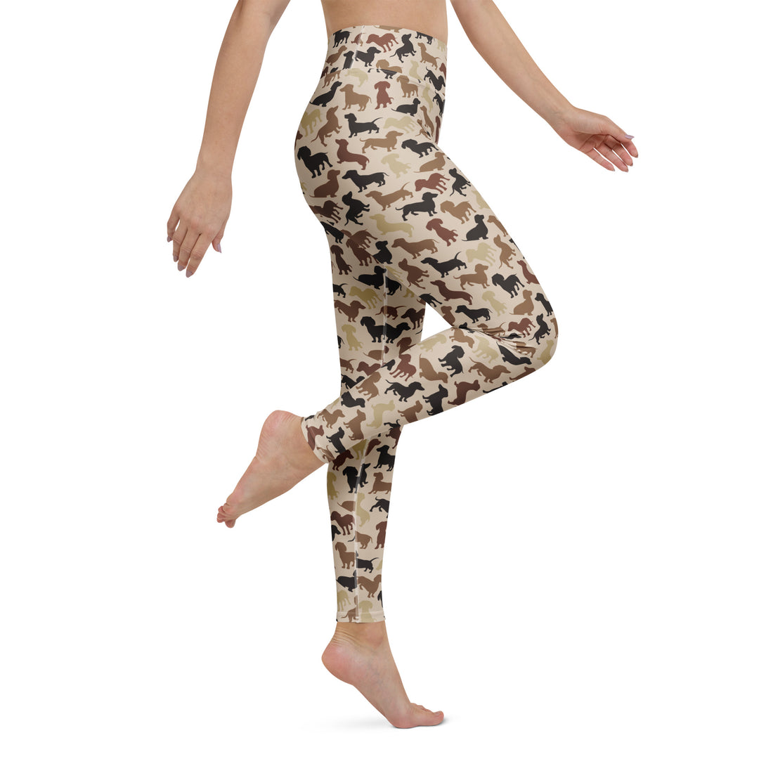 Dachshund Patrol Camo Yoga Leggings