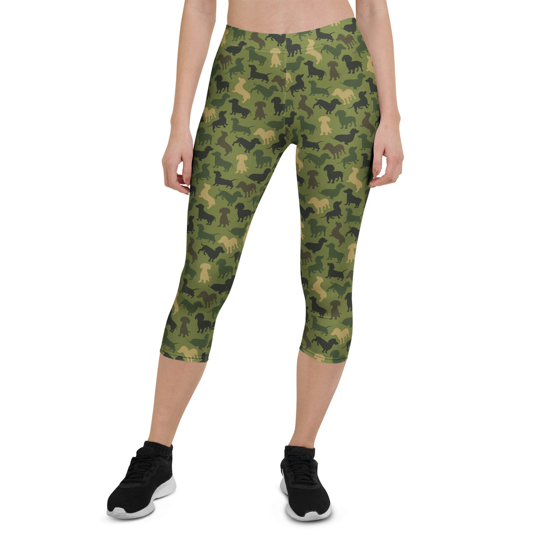 Dachshund Patrol Camo Capris