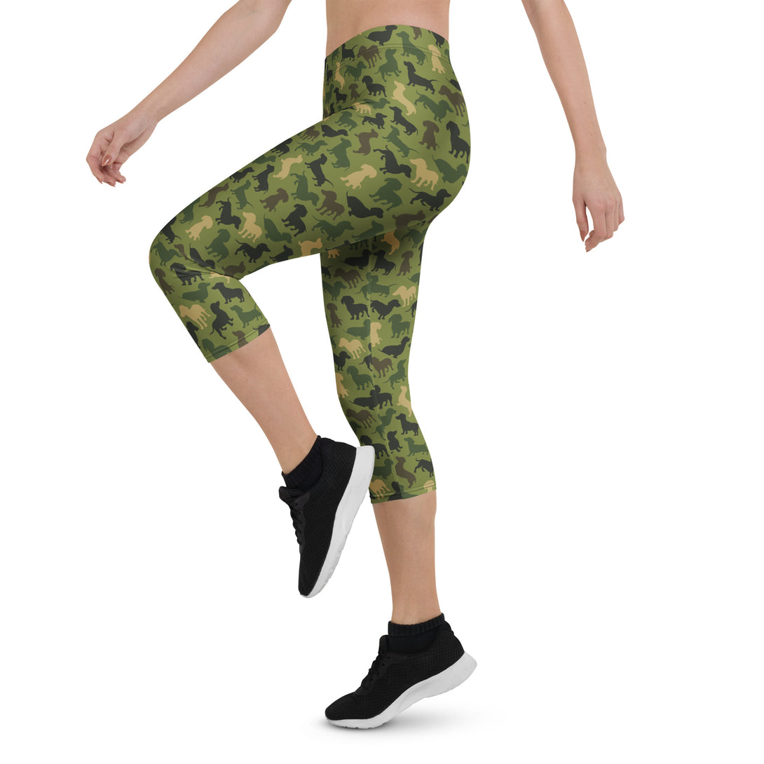 Dachshund Patrol Camo Capris