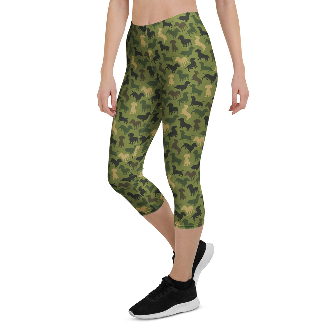 Dachshund Patrol Camo Capris