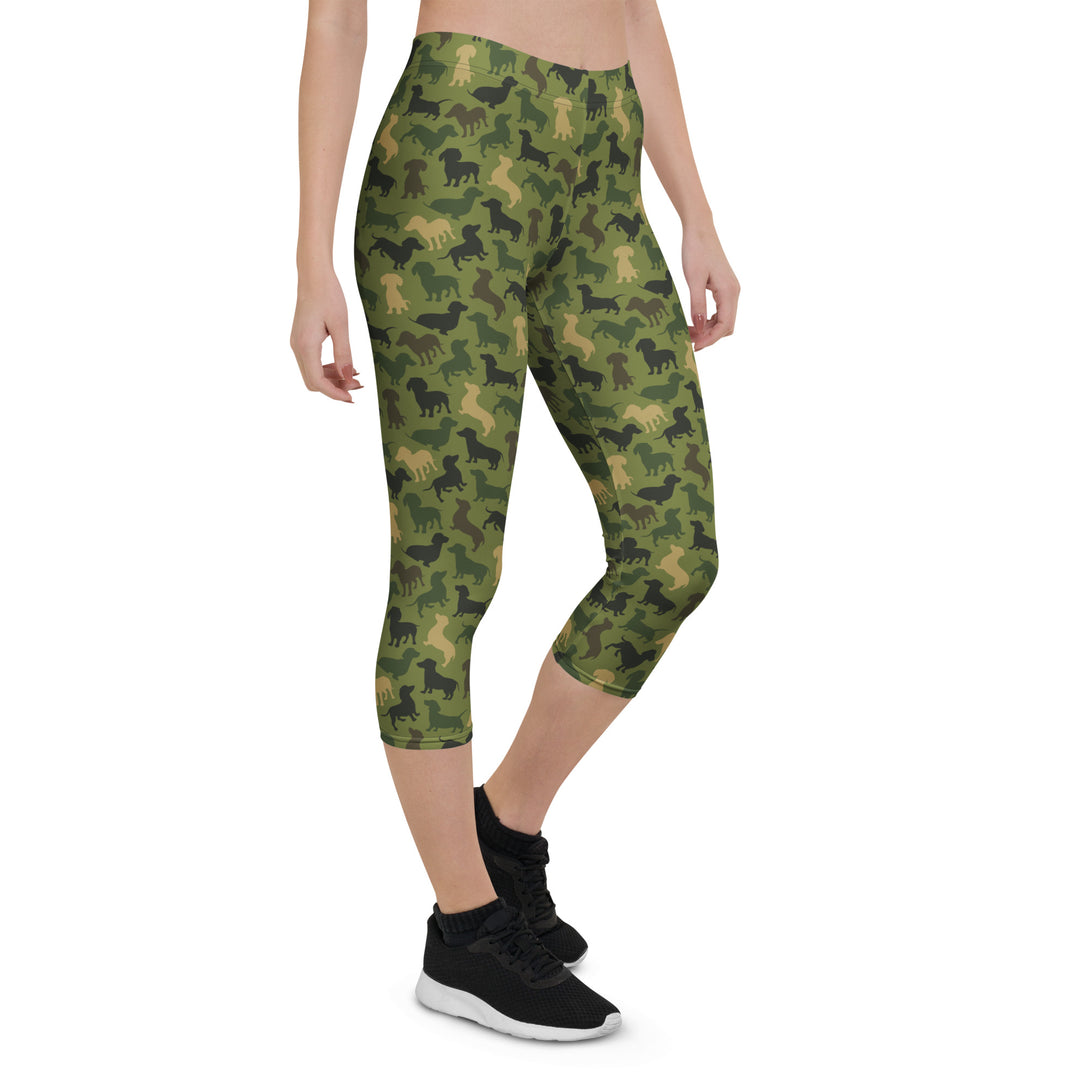 Dachshund Patrol Camo Capris