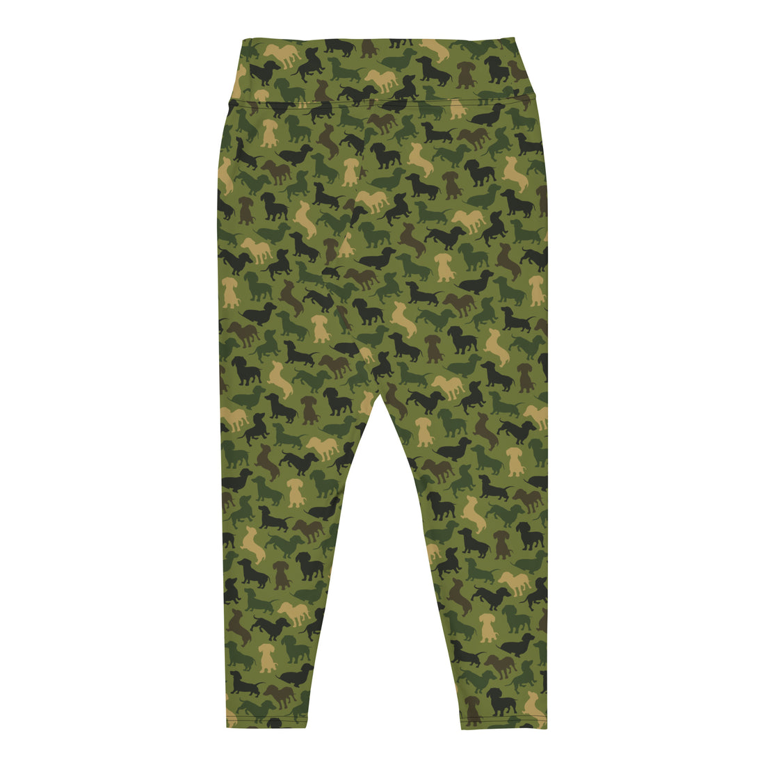Dachshund Patrol Camo Plus Size Leggings