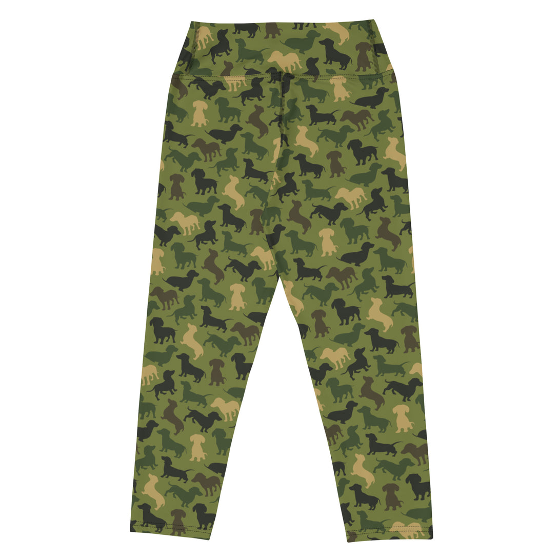 Dachshund Patrol Camo Yoga Capris