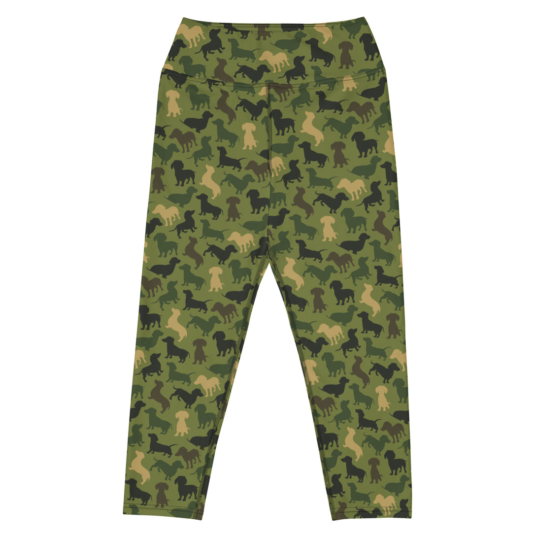 Dachshund Patrol Camo Yoga Capris