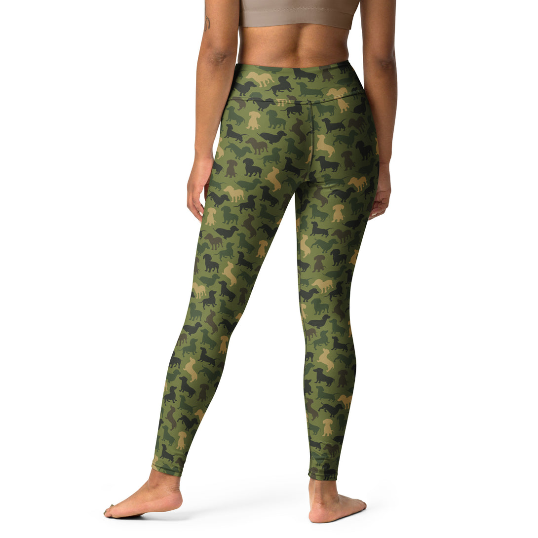 Dachshund Patrol Camo Yoga Leggings