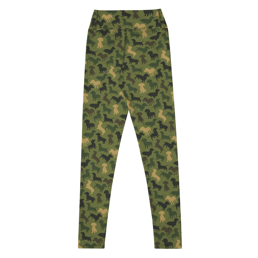Dachshund Patrol Camo Yoga Leggings