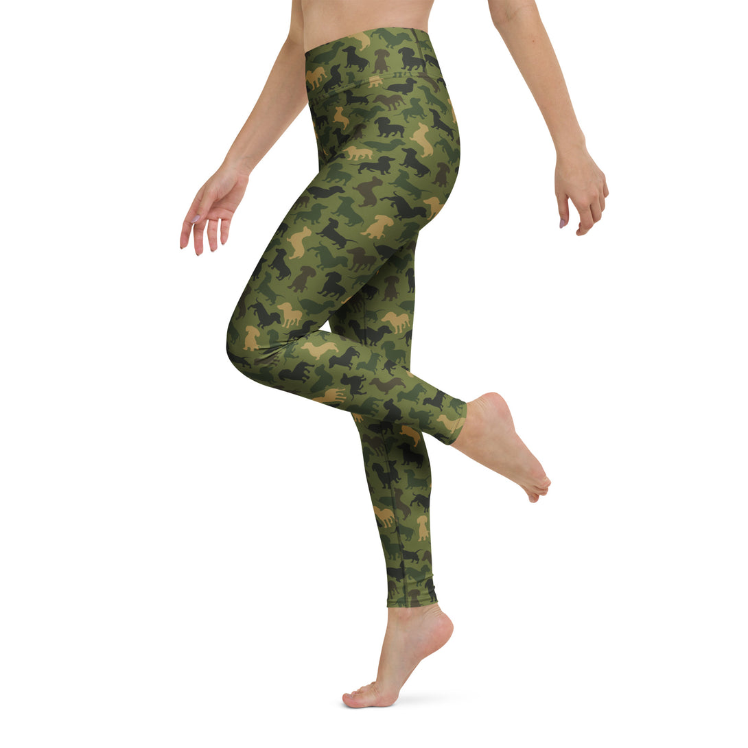 Dachshund Patrol Camo Yoga Leggings