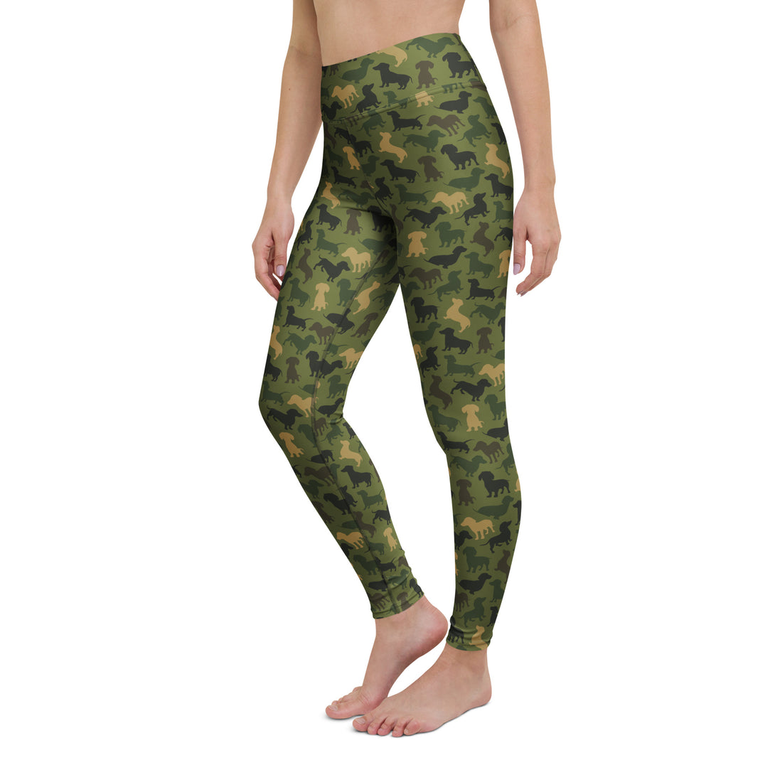 Dachshund Patrol Camo Yoga Leggings