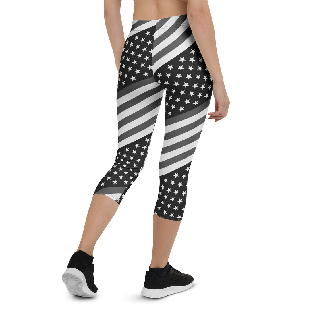 Diagonal Glory American Flag Capris