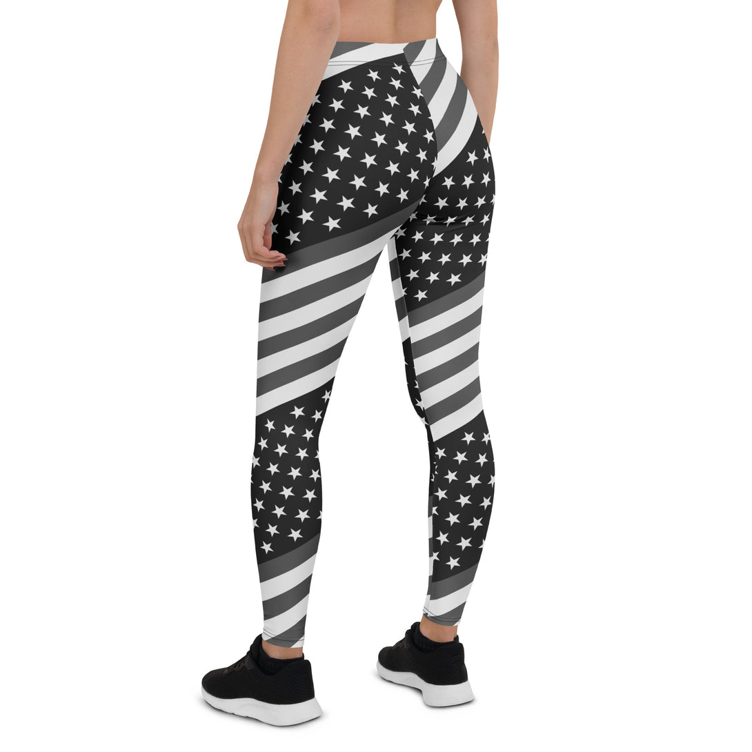 Diagonal Glory American Flag Leggings
