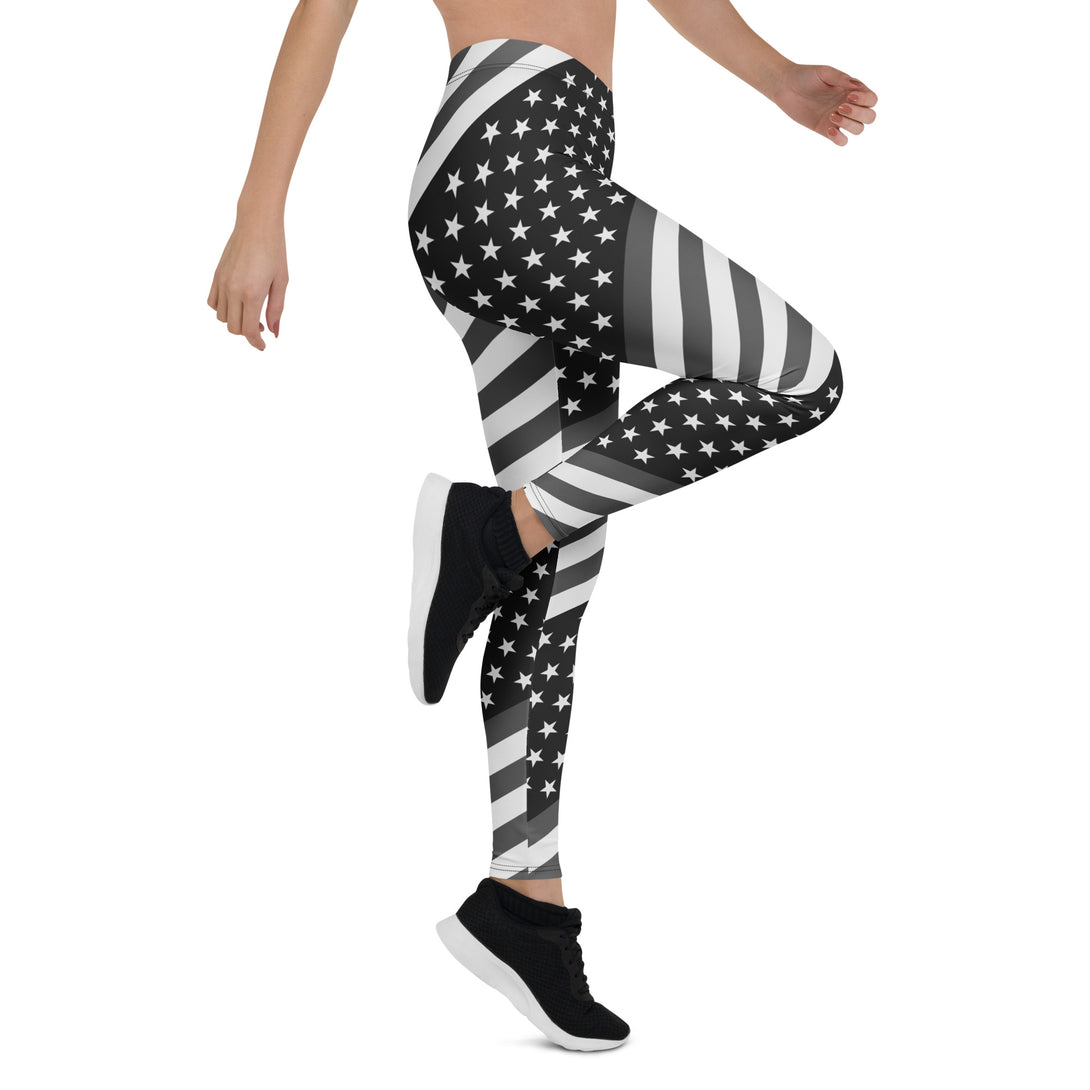 Diagonal Glory American Flag Leggings