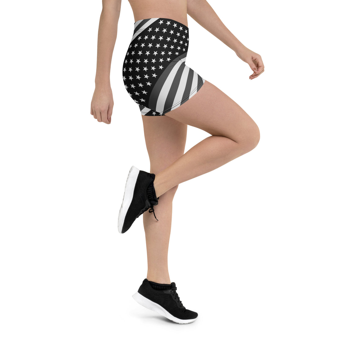 Diagonal Glory American Flag Shorts