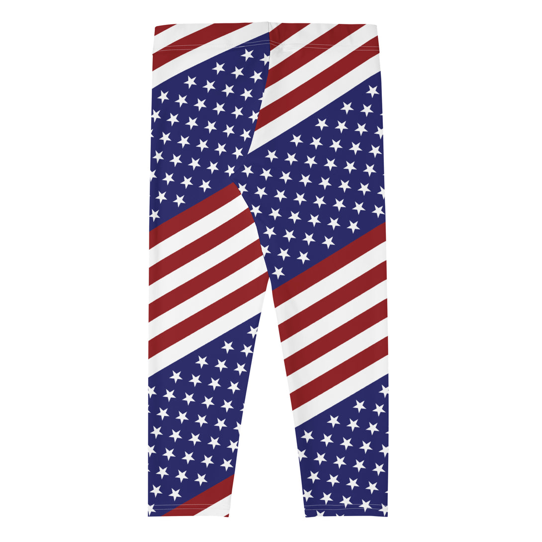 Diagonal Glory American Flag Capris