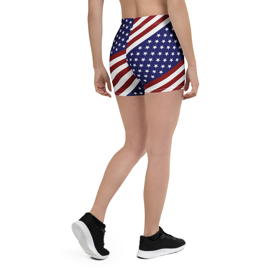 Diagonal Glory American Flag Shorts