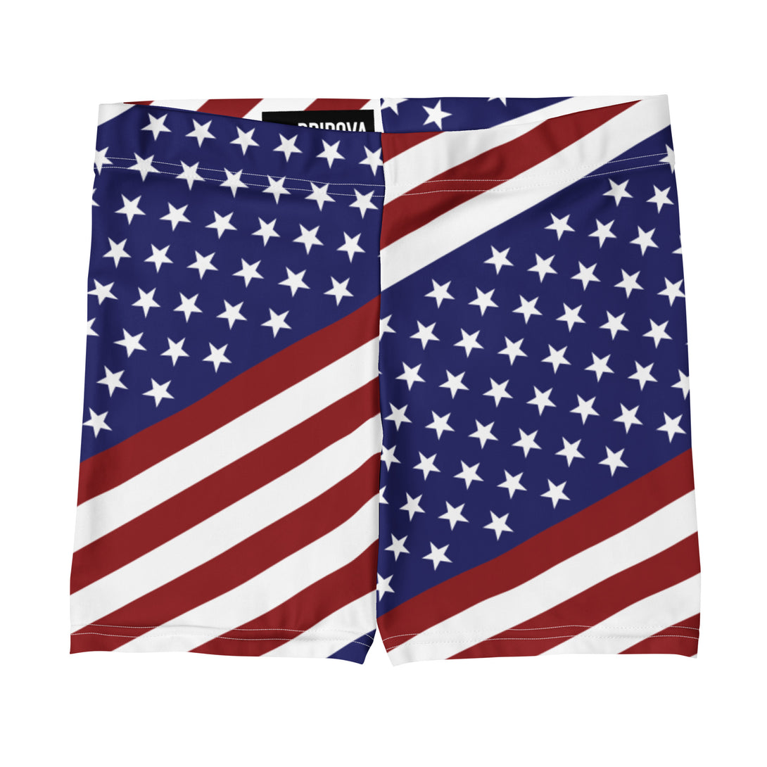 Diagonal Glory American Flag Shorts