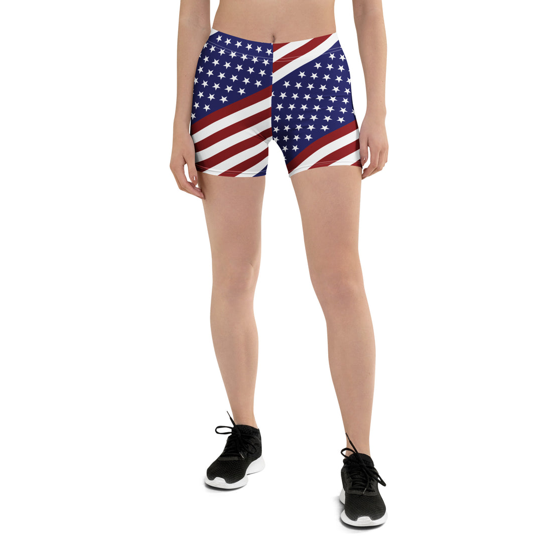 Diagonal Glory American Flag Shorts