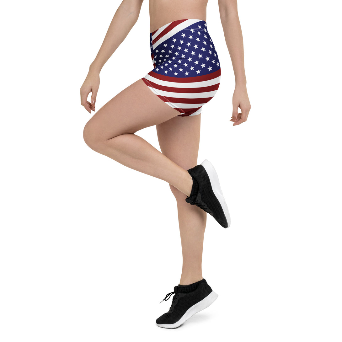 Diagonal Glory American Flag Shorts