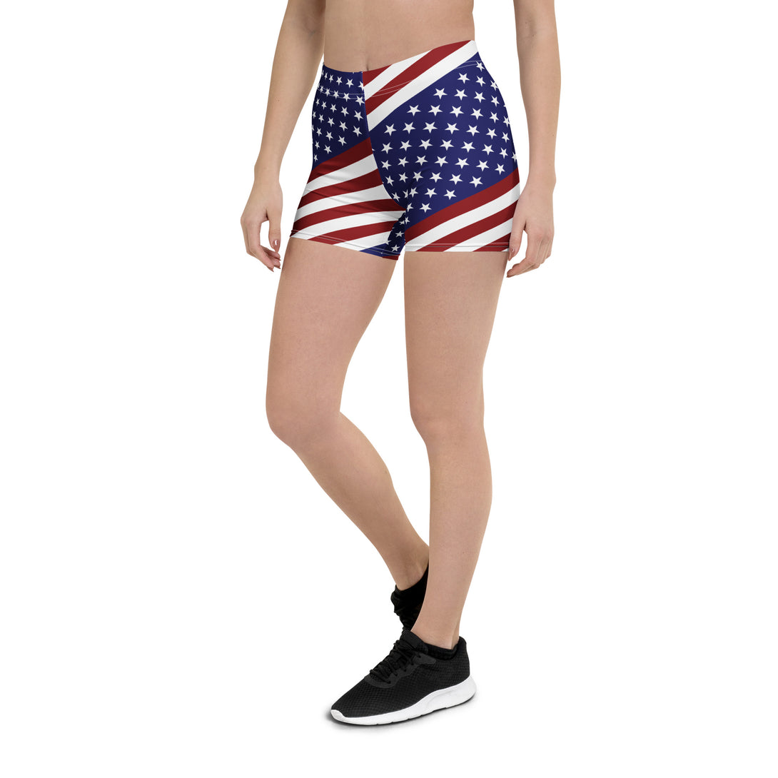 Diagonal Glory American Flag Shorts