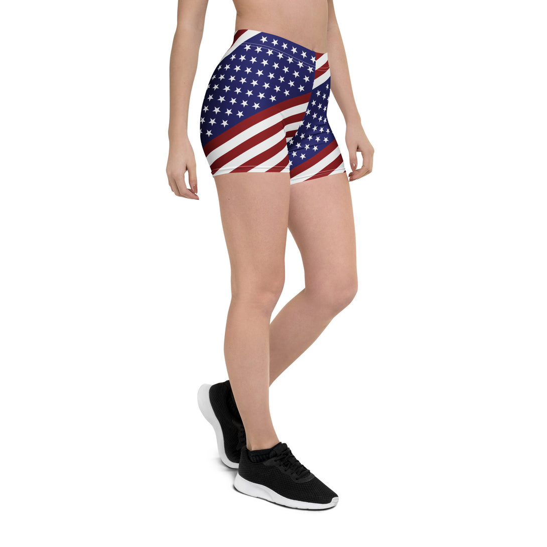 Diagonal Glory American Flag Shorts
