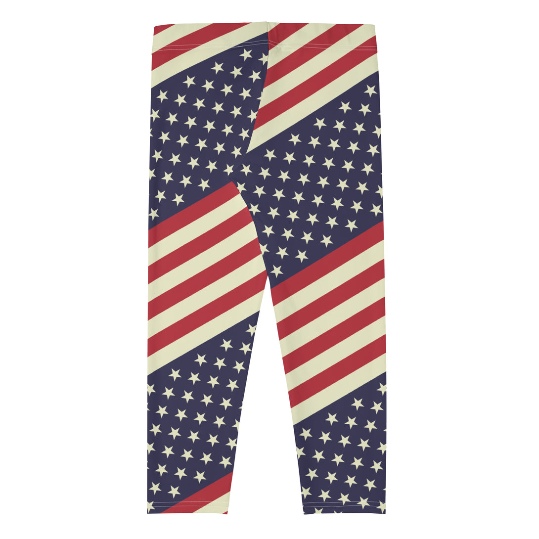 Diagonal Glory American Flag Capris
