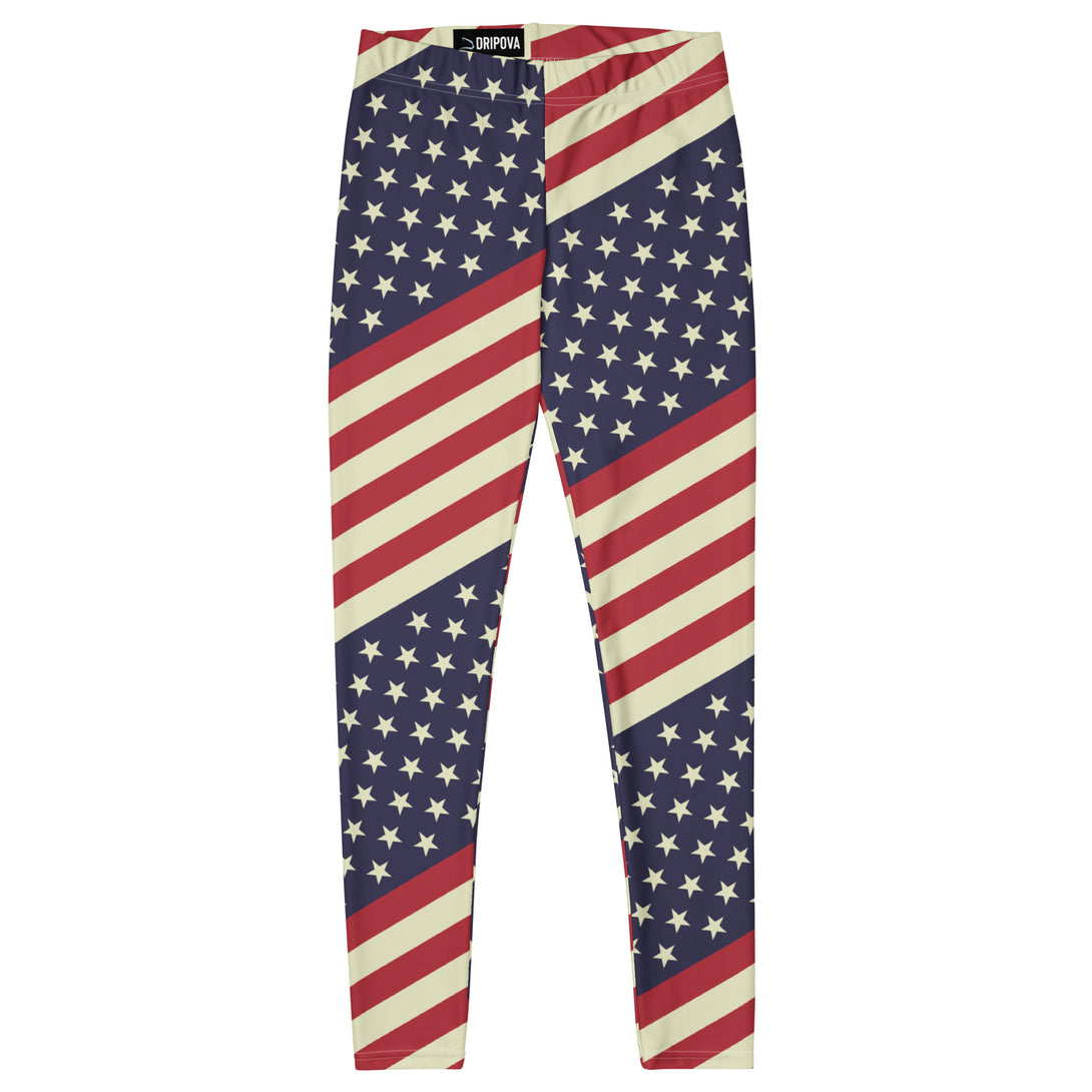Diagonal Glory American Flag Leggings