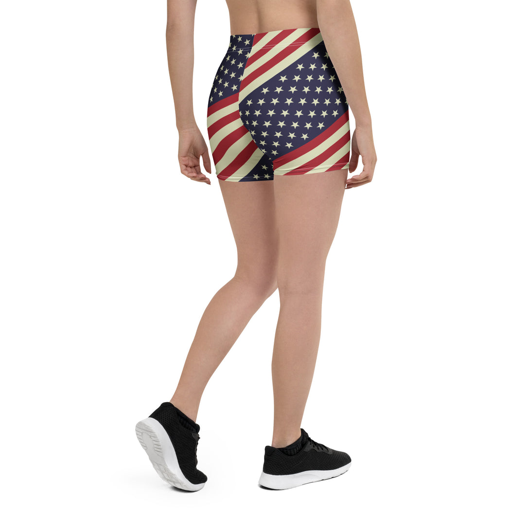 Diagonal Glory American Flag Shorts