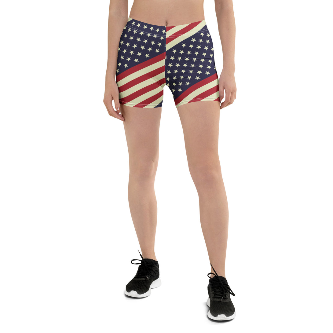 Diagonal Glory American Flag Shorts