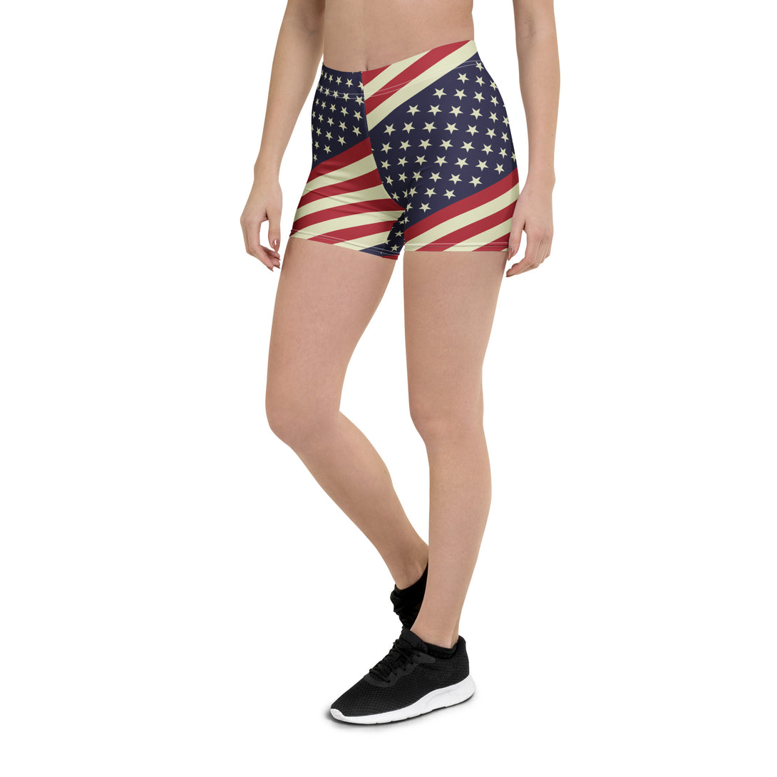 Diagonal Glory American Flag Shorts