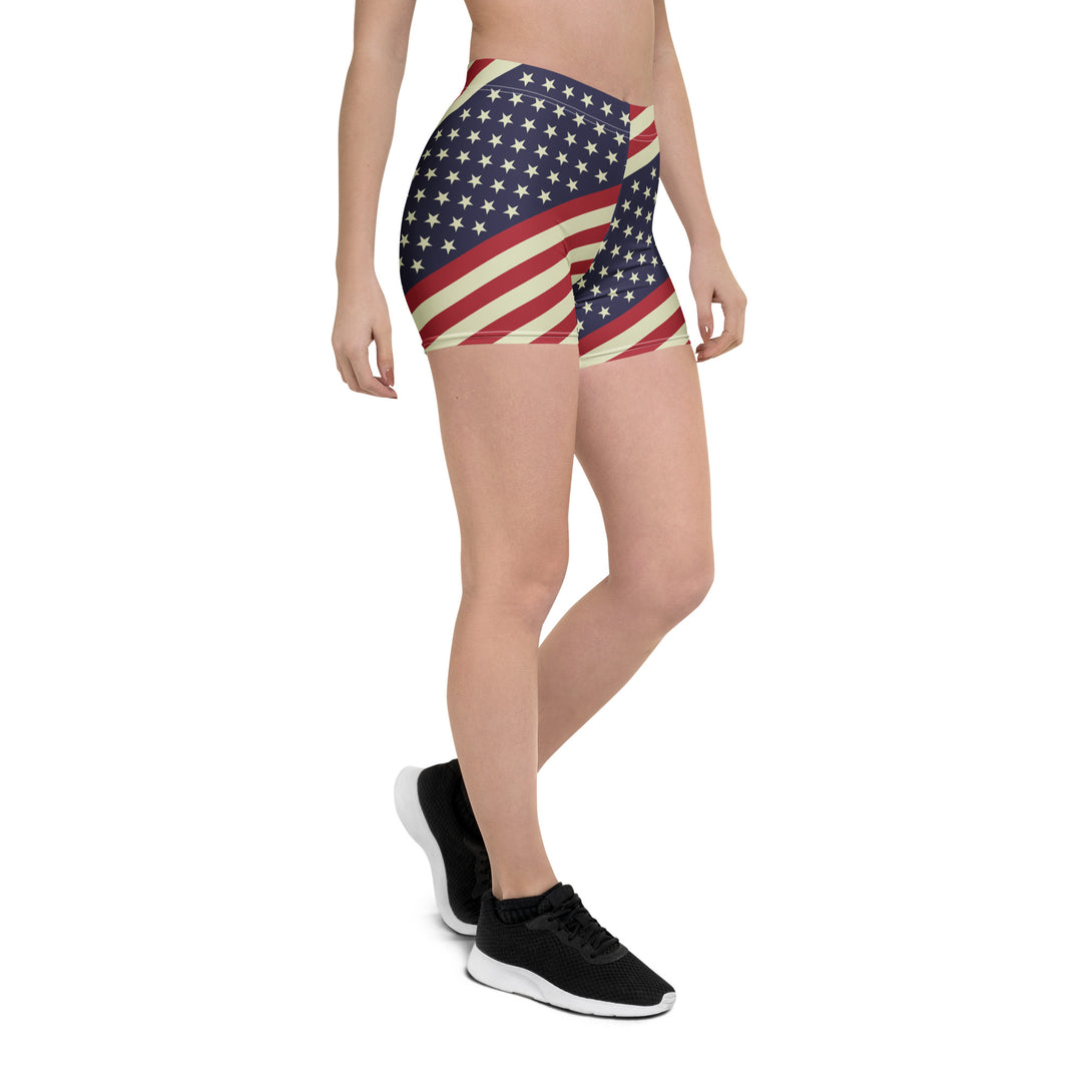 Diagonal Glory American Flag Shorts