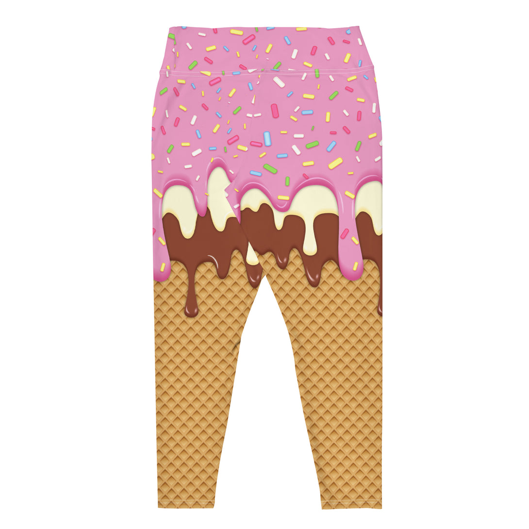 Dripping Ice Cream Drizzle Pop Plus Size Leggings
