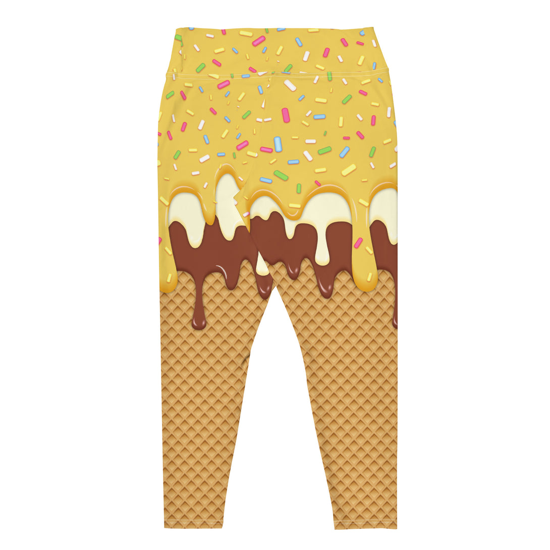 Dripping Ice Cream Drizzle Pop Plus Size Leggings