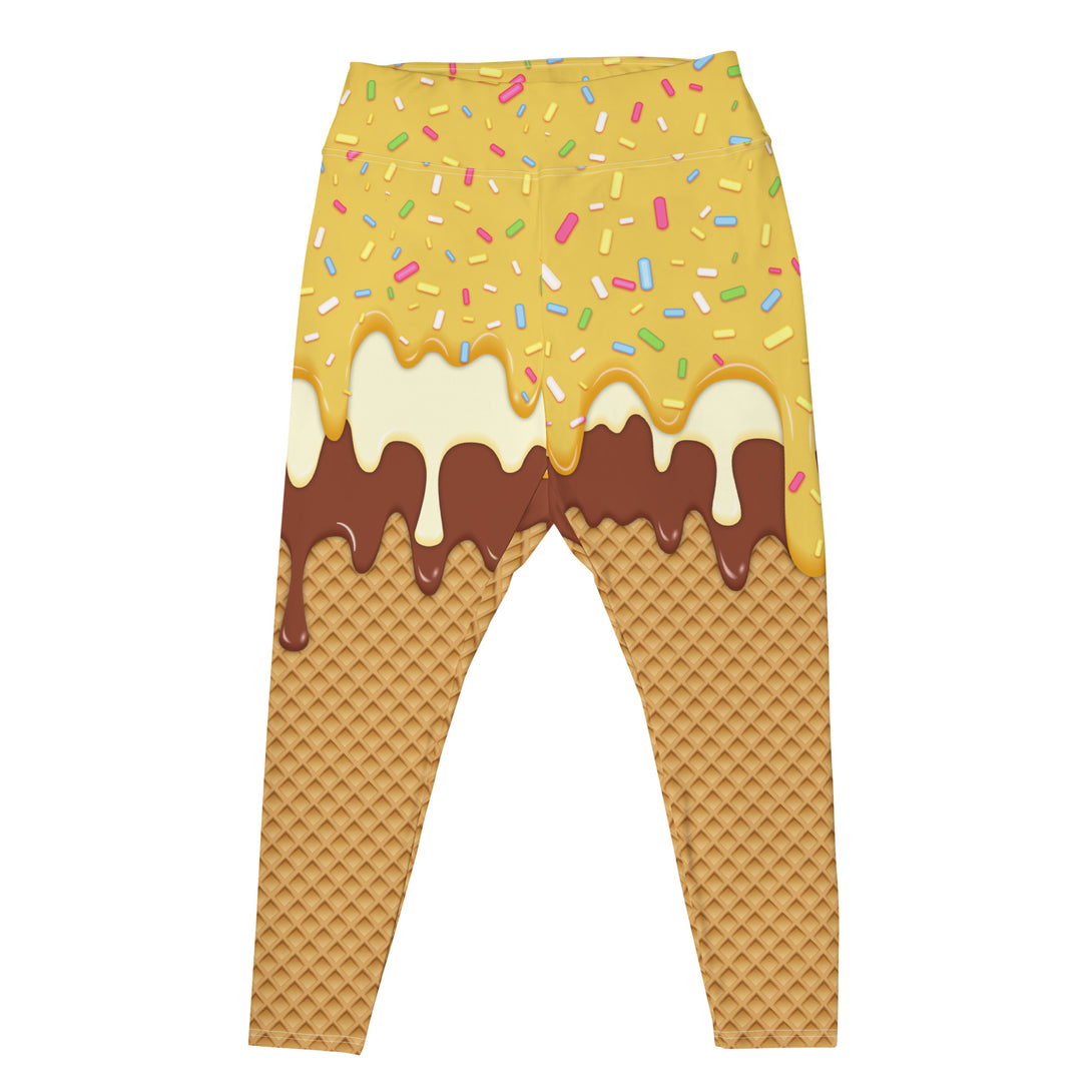 Dripping Ice Cream Drizzle Pop Plus Size Leggings