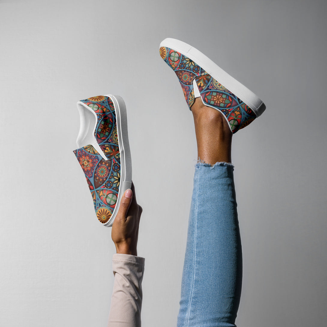 Enchanted Mirage Mandala Slip-On Canvas Shoes