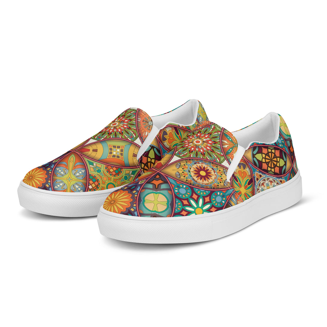 Enchanted Mirage Mandala Slip-On Canvas Shoes